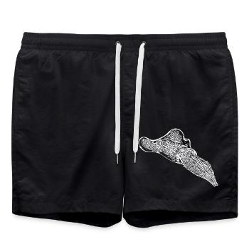 Vintage Cuttlefish - Swim Trunks - black - Front - AI Model Male 185 light (185cm)