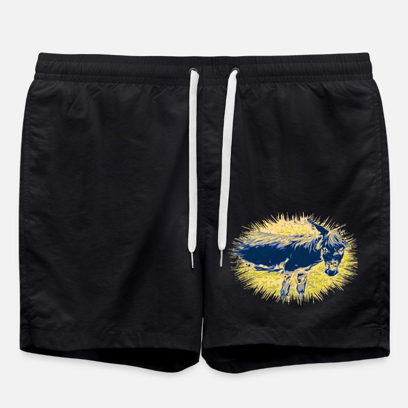 Esel - Badeshorts - Schwarz