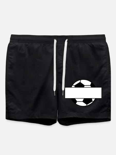 Fußball Namensschild - Badeshorts - Schwarz
