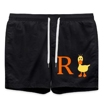Rente Ente - Badeshorts - Schwarz - Vorne - AI Model Male 185 light (185cm)