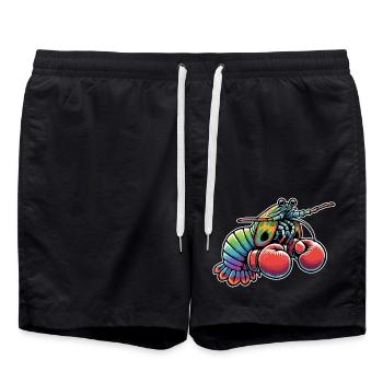 Mantis Crevette Boxe Drôle Mante Crevette - Short de bain - noir - Devant - AI Model Male 185 light (185cm)