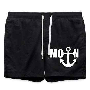 Bonjour la côte de la mer du Nord dans le nord de l’Allemagne - Short de bain - noir - Devant - AI Model Male 185 light (185cm)