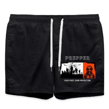 Prepper Votre Préparation Votre Protection - Short de bain - noir - Devant - AI Model Male 185 light (185cm)