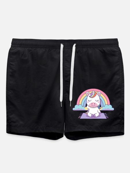 Yoga Unicorn - Swim Trunks - black