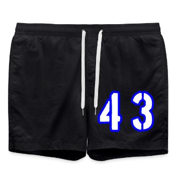 43 Symbole numérique - Short de bain - noir - Devant - AI Model Male 185 light (185cm)