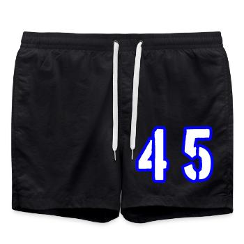 45 Number Symbol - Swim Trunks - black - Front - AI Model Male 185 light (185cm)