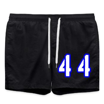 44 Number Symbol - Swim Trunks - black - Front - AI Model Male 185 light (185cm)