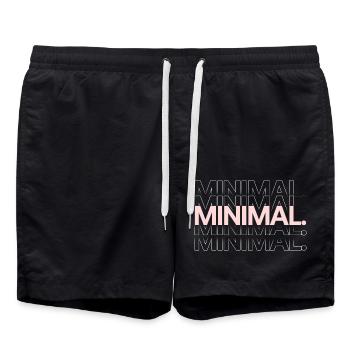 MINIMAL. KLAR - Badeshorts - Schwarz - Vorne - AI Model Male 185 light (185cm)