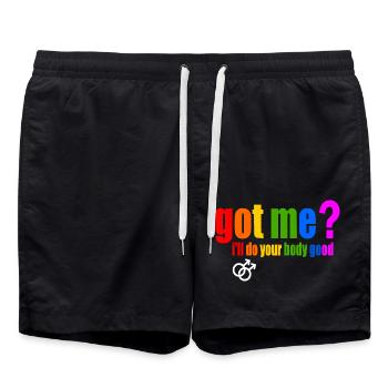 got me i'll do your body good - Badeshorts - Schwarz - Vorne - AI Model Male 185 light (185cm)