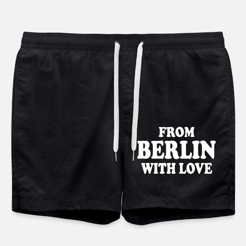 From berlin with love - Swim Trunks - black
