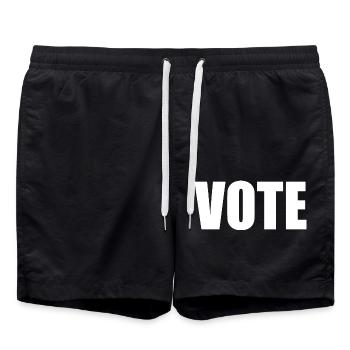 Vote - Swim Trunks - black - Front - AI Model Male 185 light (185cm)