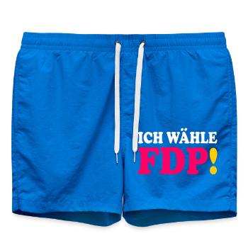 Fdp - ich wähle fdp - Badeshorts - Cobalt blue - Vorne