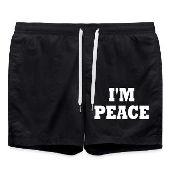I'm peace - Short de bain - noir - Devant - AI Model Male 185 light (185cm)