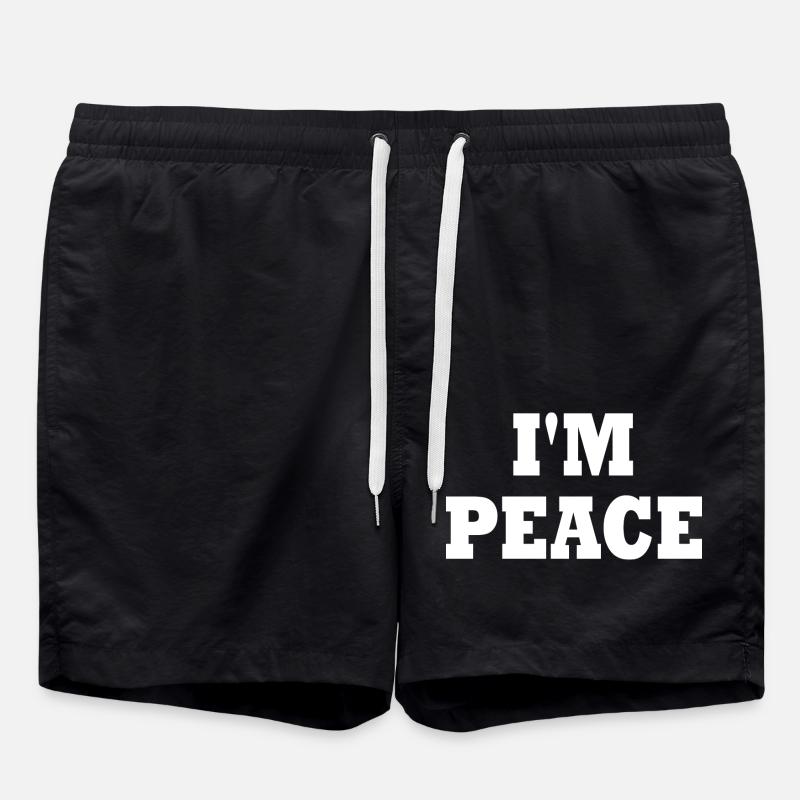 I'm peace - Badeshorts - Schwarz