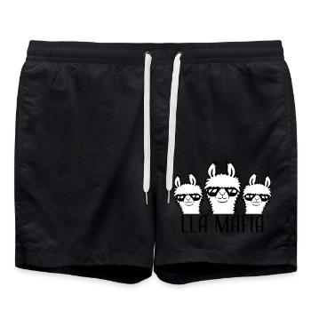 Lla Mafia Lama Dicton Lunettes de Soleil Équipe Amis - Short de bain - noir - Devant - AI Model Male 185 light (185cm)