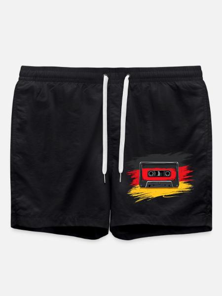 80s Mixtape Cassette Look - Swim Trunks - black