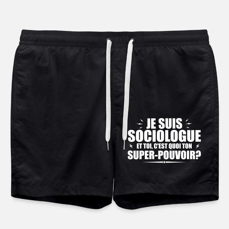 Je suis Sociologue. C'est quoi ton super pouvoir ? - Short de bain - noir