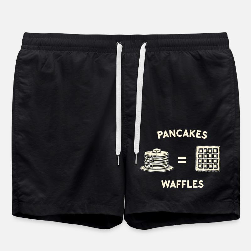 Pancakes and waffles - Swim Trunks - black