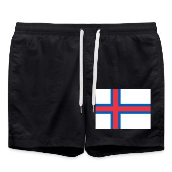 Faroe Islands - Swim Trunks - black - Front - AI Model Male 185 light (185cm)