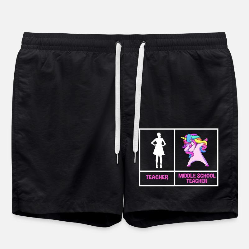 Middle School Teachers - Swim Trunks - black
