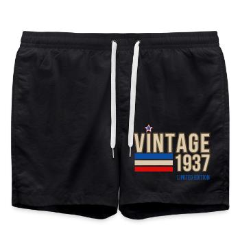 Vintage 1937 limited edition - Short de bain - noir - Devant - AI Model Male 185 light (185cm)