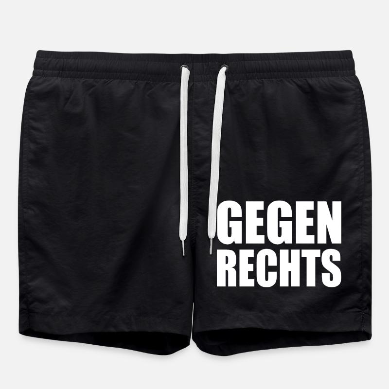 Gegen rechts - Badeshorts - Schwarz