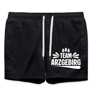 Team Erzgebirge - Badeshorts - Schwarz - Vorne - AI Model Male 185 light (185cm)