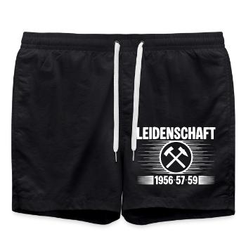 Erzgebirge Leidenschaft - Badeshorts - Schwarz - Vorne - AI Model Male 185 light (185cm)
