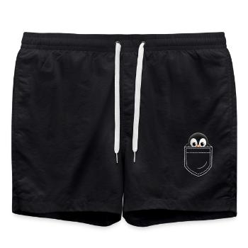Pinguin - Badeshorts - Schwarz - Vorne - AI Model Male 185 light (185cm)