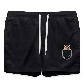 Tigre - Short de bain - noir - Devant - AI Model Male 185 light (185cm)