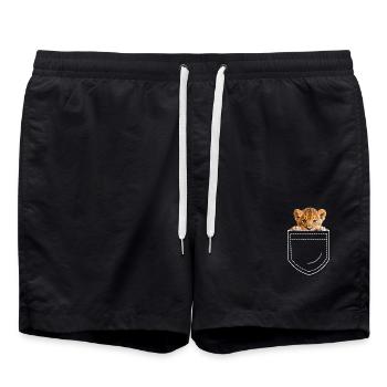 Lion - Short de bain - noir - Devant - AI Model Male 185 light (185cm)