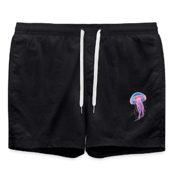 Méduse néon arc-en-ciel - Short de bain - noir - Devant - AI Model Male 185 light (185cm)