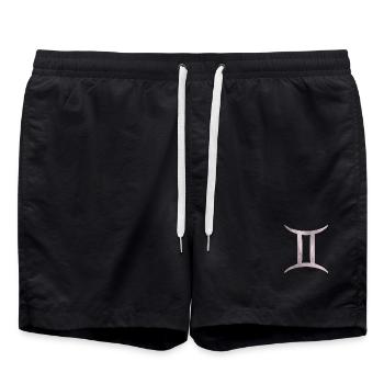 Signe du zodiaque des Gémeaux - Short de bain - noir - Devant - AI Model Male 185 light (185cm)