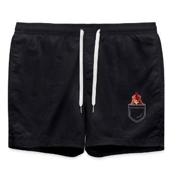 Poulet - Short de bain - noir - Devant - AI Model Male 185 light (185cm)