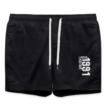 Limitierte Auflage mit fettem Logo - Badeshorts - Schwarz - Vorne - AI Model Male 185 light (185cm)