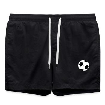 Fußball Ball  - Badeshorts - Schwarz - Vorne - AI Model Male 185 light (185cm)