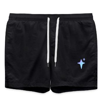 Holographic Sparkle Aesthetic - Badeshorts - Schwarz - Vorne - AI Model Male 185 light (185cm)