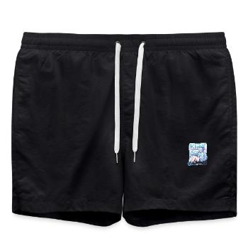 Kira Neon Gaming Mädchen - Badeshorts - Schwarz - Vorne - AI Model Male 185 light (185cm)