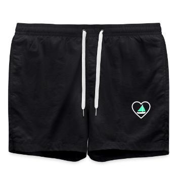 Heart Sailing – Design von Bootsliebhabern - Badeshorts - Schwarz - Vorne - AI Model Male 185 light (185cm)