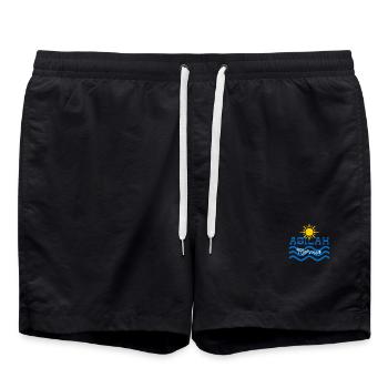Asilah Marokko Sonnenwellen - Badeshorts - Schwarz - Vorne - AI Model Male 185 light (185cm)