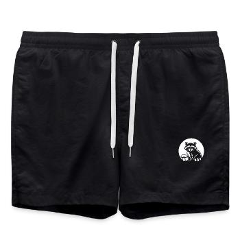 Süßer Waschbär Natur Trash Panda Waldtier - Badeshorts - Schwarz - Vorne - AI Model Male 185 light (185cm)