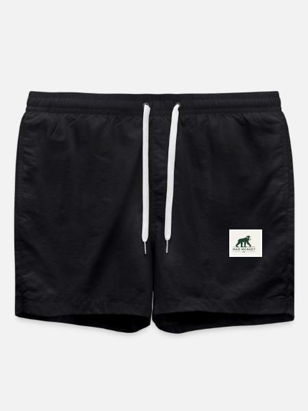 Mad Monkey Vintage-Logo-Illustration - Badeshorts - Schwarz