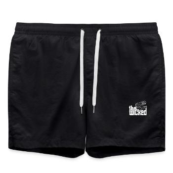 Skull Logo - dark collection - Badeshorts - Schwarz - Vorne - AI Model Male 185 light (185cm)