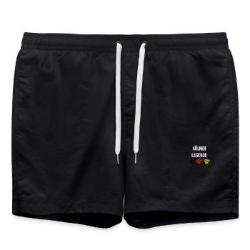 Kölner Legende - Badeshorts - Schwarz - Vorne - AI Model Male 185 light (185cm)