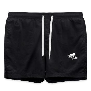 Humor makabre Überwachungskamera Gothic Skull - Badeshorts - Schwarz - Vorne - AI Model Male 185 light (185cm)