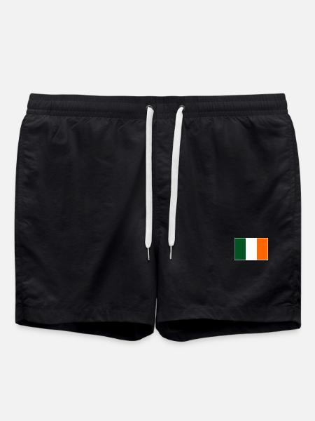 Irland Flagge - Badeshorts - Schwarz