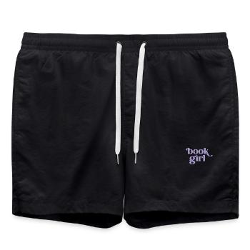 Book Girl - Badeshorts - Schwarz - Vorne - AI Model Male 185 light (185cm)