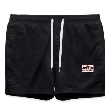 WANDERN URLAUB - BERGE NATUR - Badeshorts - Schwarz - Vorne - AI Model Male 185 light (185cm)