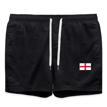 England Flag Classic Frame - Badeshorts - Schwarz - Vorne - AI Model Male 185 light (185cm)