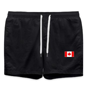 Canada Flag Classic Frame - Badeshorts - Schwarz - Vorne - AI Model Male 185 light (185cm)